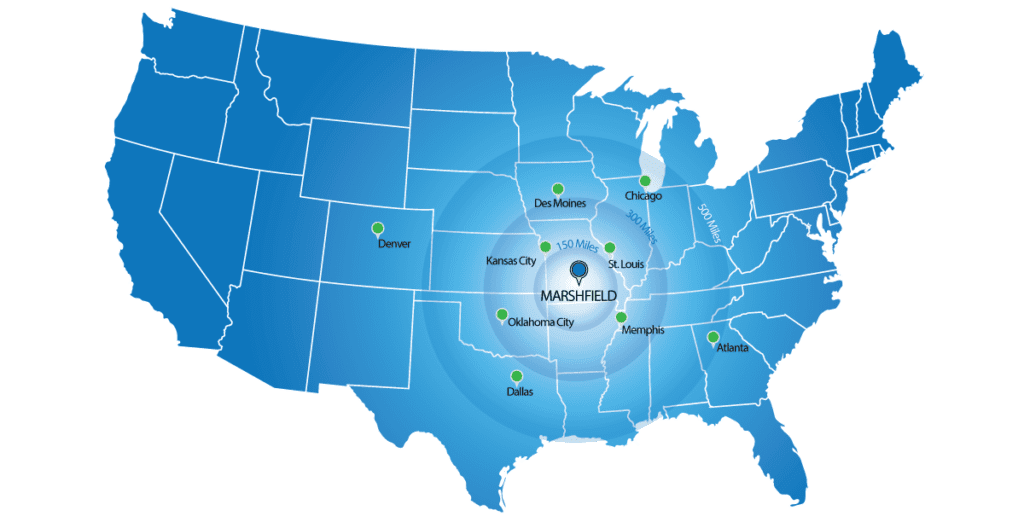 Map of Marshfield Area